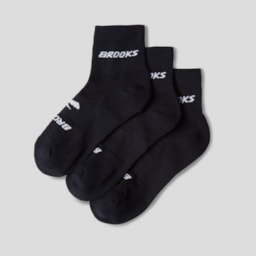 Meia Brooks Run-In Cano Médio (3 Pares) Unissex